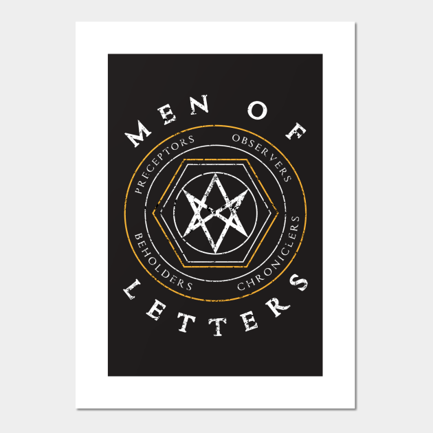 Men Of Letters SPN Supernatural Posters and Art Prints TeePublic